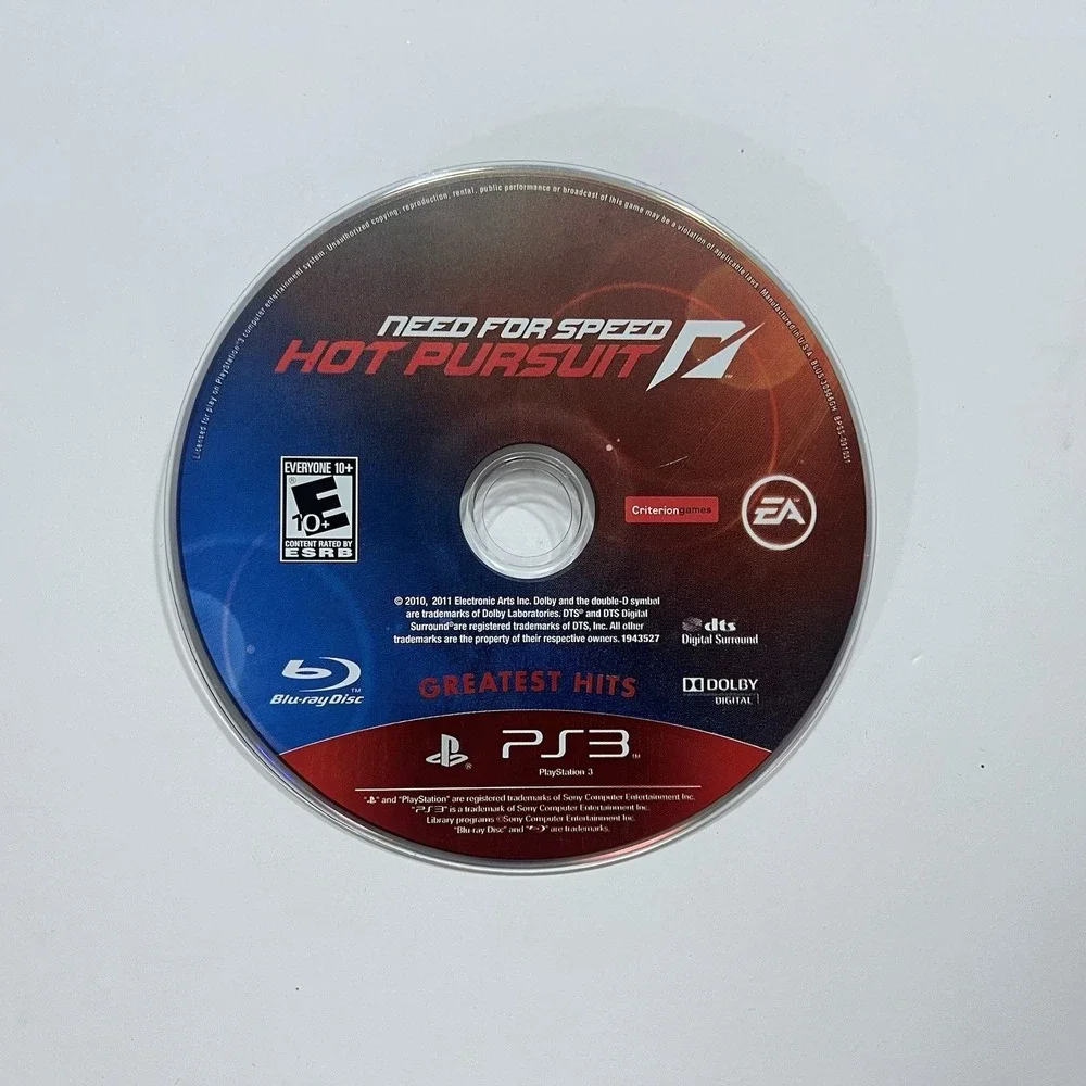 Need for Speed Hot Pursuit PS3 Sony PlayStation 3 With Inserts No Manual